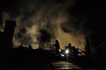 Požár střechy v Bohuslavicích