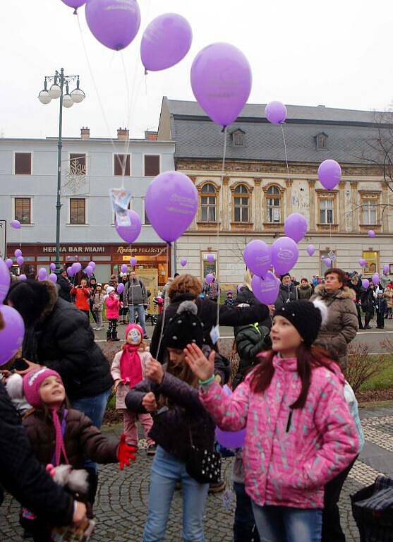 Vypuštění balonků k Ježíškovi v Prostějově