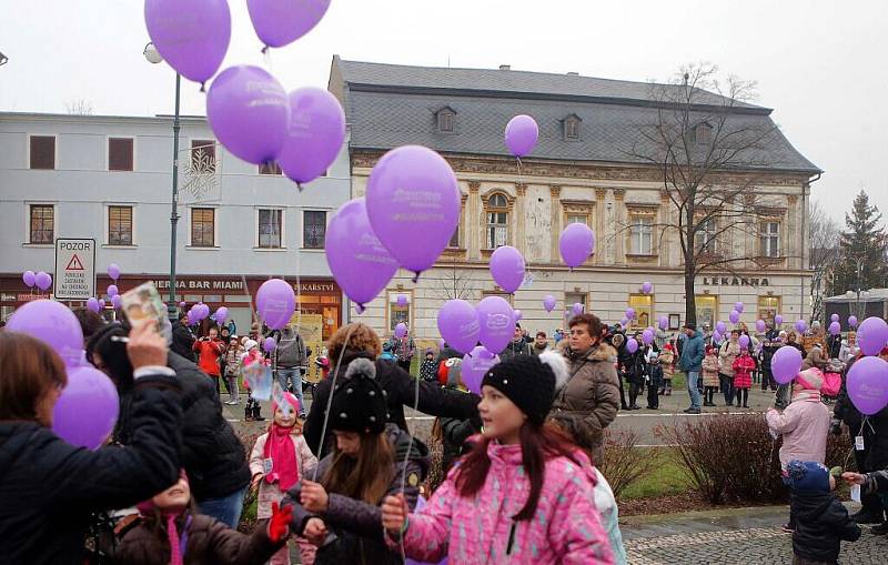 Vypuštění balonků k Ježíškovi v Prostějově