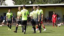 Fotbalisté Prostějova (v zeleném) porazili ve Slatinicích Otrokovice 6:0.