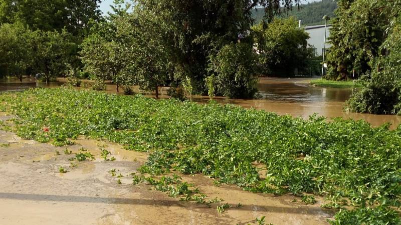 Blesková povodeň ve Stařechovicích a její následky - 19.6. 2019