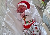 Prvním narozeným miminkem roku 2024 v prostějovské nemocnici je Violka Hudečková z Čelechovic na Hané. Foto: Nemocnice AGEL Prostějov