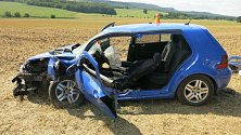 Nehoda mladé řidičky u Vícova, 26.8.2021