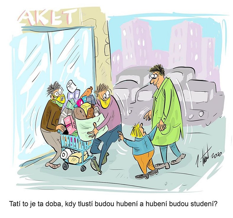 Zlínský deník | Kreslené vtipy na "koronavirové" téma od prostějovského  humoristy Jana Tatarky | fotogalerie