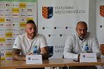 Tisková konference 1. SK Prostějov - Pavel Šustr, František Jura