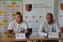 Tisková konference 1. SK Prostějov - Pavel Šustr, František Jura