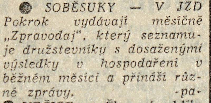 Výstřižek ze Stráže lidu z roku 1966