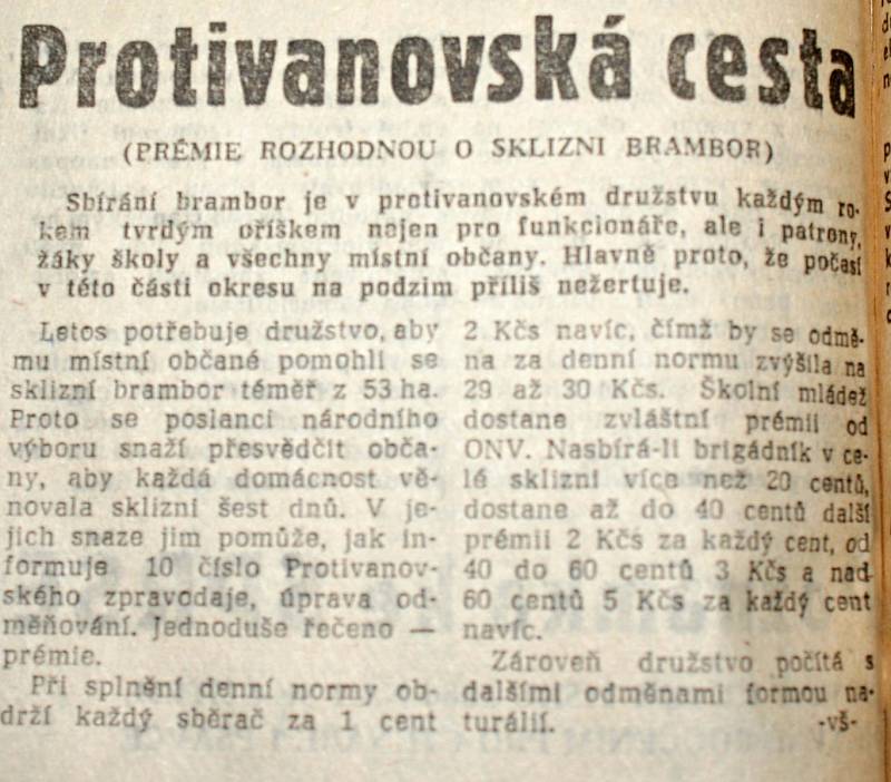 Výstřižek ze Stráže lidu z roku 1966