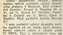 Výstřižek ze Stráže lidu z roku 1966