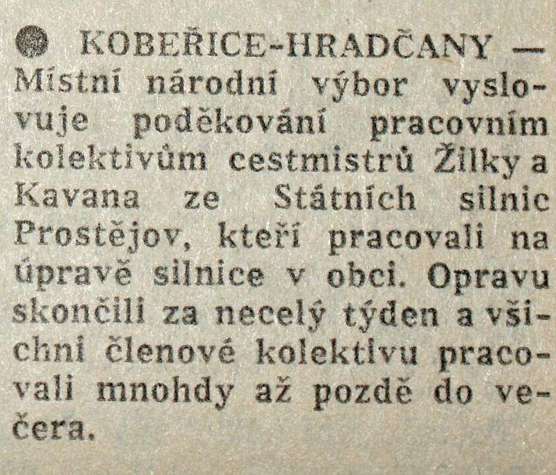 Výstřižek ze Stráže lidu z roku 1966