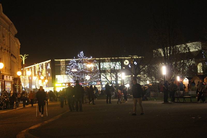 Rozsvícení vánočního stromu v Prostějově