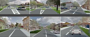 Vizualizace budoucí podoby rekonstruované Plumlovské ulice