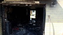 Požár v garáži v Němčicích zasáhl i obytnou část rodinného domu
