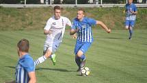 Fotbalisté Prostějova (v modrém) doma podlehli Líšni 2:6