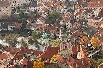 Český Krumlov z nadhledu.