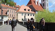 Český Krumlov o prvním májovém víkendu.