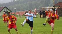 Fotbalové utkání A skupiny oblastní I. A třídy / FC Šumava Frymburk - Sokol Kamenný Újezd 0:4 (0:2).