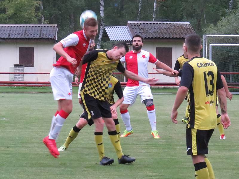 Poslední příprava: FK Spartak Kaplice (žlutočerné dresy) – SK Slávia České Budějovice 2:1 (1:1).