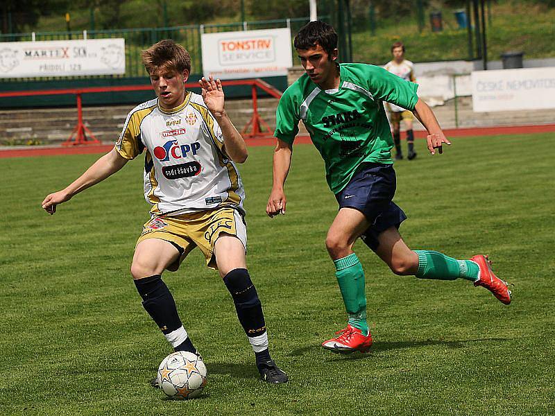 Fotbalové utkání A skupiny divize mladšího dorostu / FK Slavoj Český Krumlov - 1. FK Příbram B 0:5 (0:1).