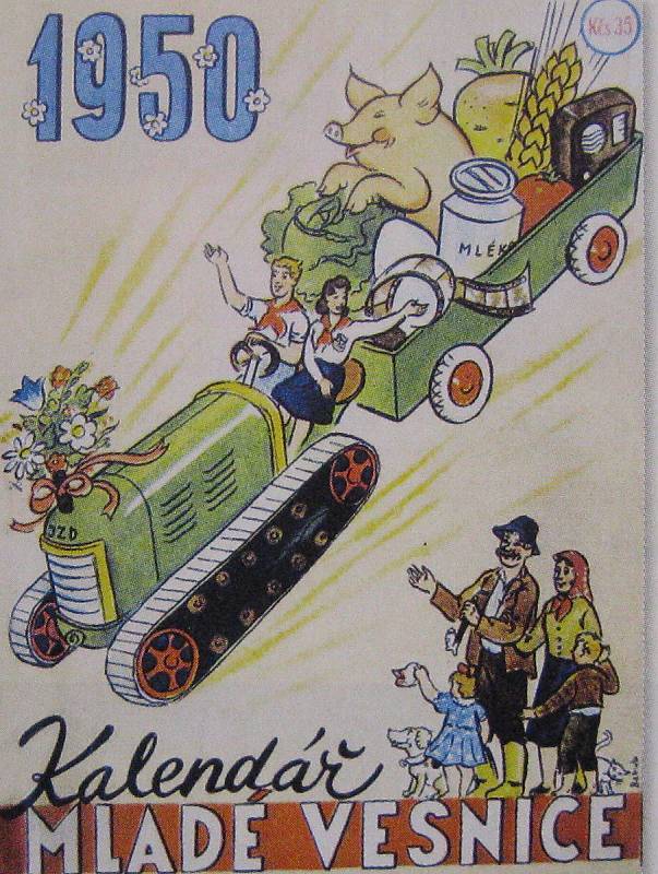 1. máj a propagační kalendář z roku 1950