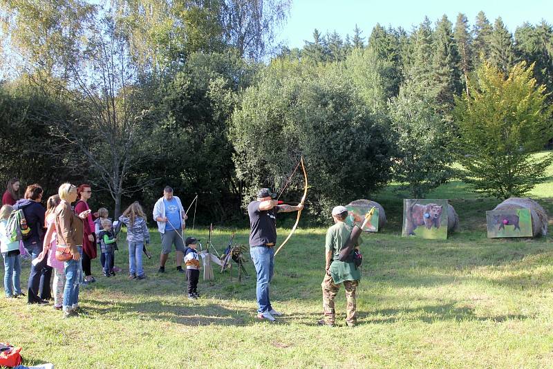 Indiánské tábořiště na Jerynu u Velešína.