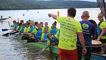 Lipno Sport Fest 2020 vyvrcholil závodem dračích lodí.