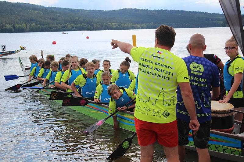 Lipno Sport Fest 2020 vyvrcholil závodem dračích lodí.