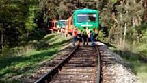 U Mříče na Českokrumlovsku se srazily dva osobní vlaky.