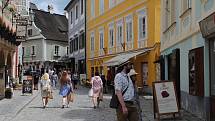 Český Krumlov o prodlouženém červencovém víkendu.