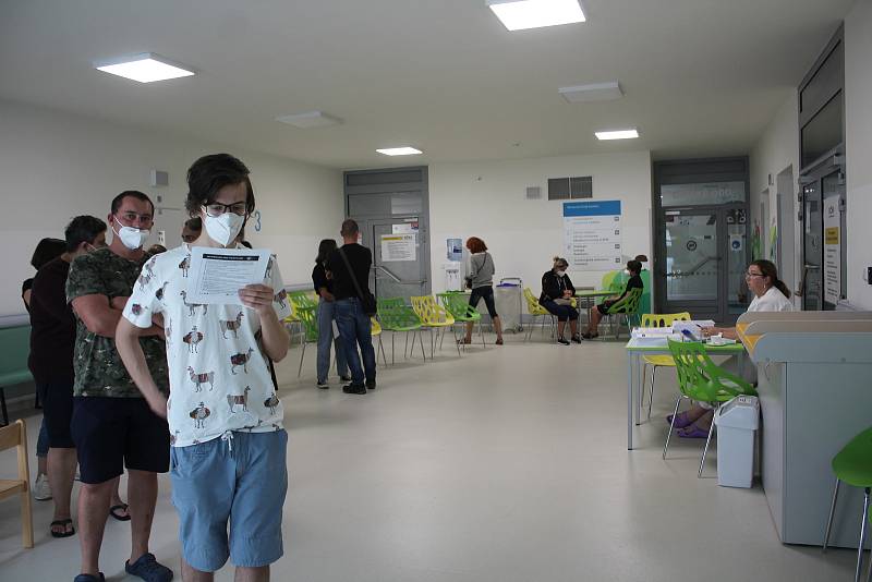 Očkovací centrum v českokrumlovské nemocnici.