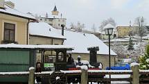 První sněhová nadílka a první adventní neděle v Rožmberku nad Vltavou.