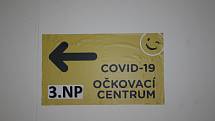 Očkovací centrum v českokrumlovské nemocnici.