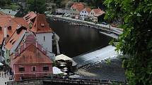 Český Krumlov o prodlouženém červencovém víkendu.