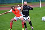 OP muži - 4. kolo: FK Slavoj Český Krumlov B (černé dresy) - FK Dynamo Vyšší Brod 0:10 (0:4).