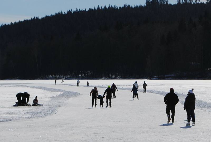 Bruslení ve Frymburku v polovině února 2021.