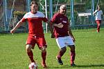 OP muži – 4. kolo (3. hrané): FC Romo Český Krumlov (vínové dresy) – Sokol Křemže 1:10 (0:6).