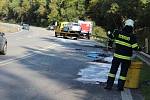 Tragická dopravní nehoda se stala v rájovském kopci před Přísečnou. Zemřel při ní motorkář.