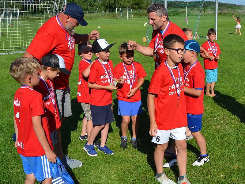 Trofej okresních přeborníků v kategorii mladších přípravek vybojovali v sezoně 2018/19 benjamínci společenství Sokola Křemže a SK Holubov.