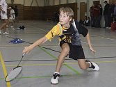 Jedenáctiletý Petr Beran ze Sokola Křemže vezl z Břeclavi stříbro z dvouhry, zlato ze čtyřhry a bronz ze smíšené čtyřhry.