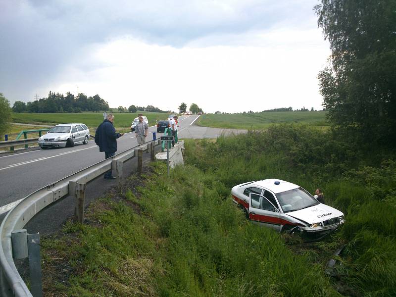 Další dopravní nehoda u Třebonínů. 