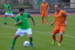 Divize A - 9. kolo: FK Slavoj Český Krumlov (zelené dresy) - SK Aritma Praha 1:1 (0:1) na penalty 6:5.