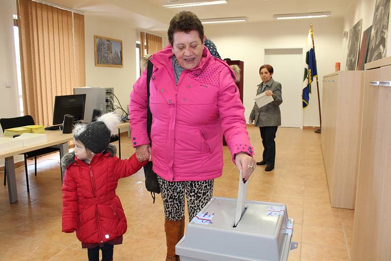 V Lipně nad Vltavou se hned od 14. hodiny valily zástupy lidí, značnou část tvořili návštěvníci skiareálu s voličskými průkazy.