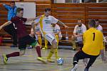 1. celostátní liga futsalu - 13. kolo: Bombarďáci Větřní (bílé dresy) - Sparta Praha 6:3 (3:1).