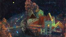 Alena Anderlová pobývala opakovaně v Krumlově. Namalovala sérii obrazů, kde ukazuje, jak ji toto město inspiruje. Nyní je její tvorba k vidění v Egon Schiele Art Centru v Krumlově.