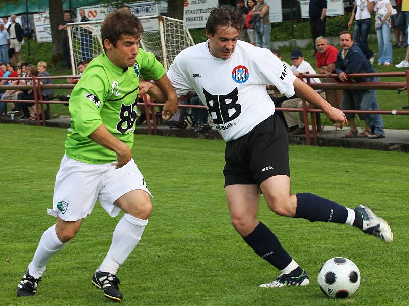 Fotbalové utkání krajského přeboru mužů / FK Topmen Spartak Kaplice - Malše Roudné 2:2.