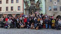 Demonstrace za odstoupení Marie Benešové se v Českém Krumlově účastnilo na osmdesát lidí.