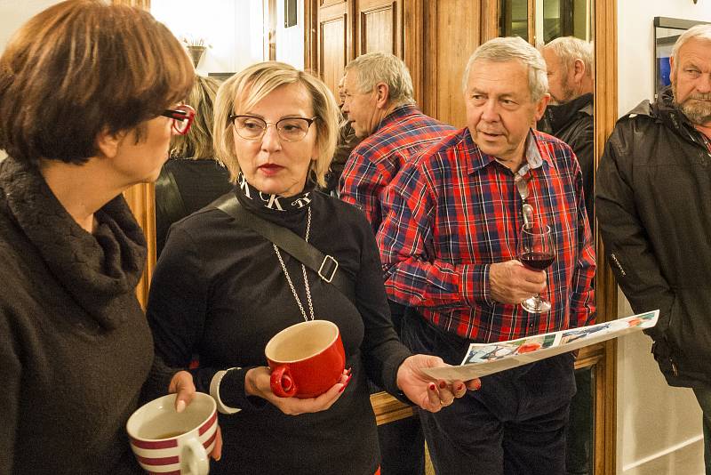 Vernisáž výstavy fotografií Pavla Sojky v Městském divadle Český Krumlov.