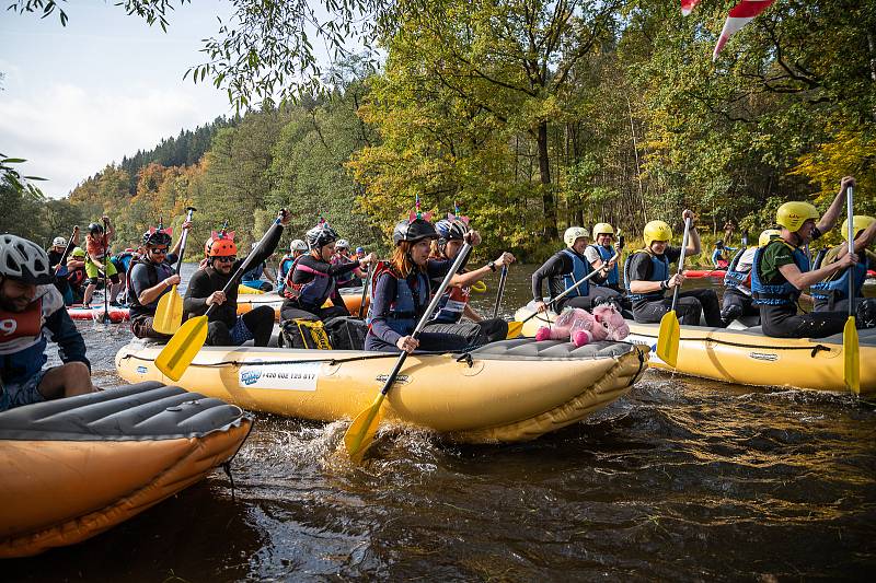 Start soutěžních kategorií z Rožmberka nad Vltavou