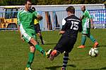 I.B třída (skupina A) - 4. kolo (5. hrané): TJ Černá (v černém) - FK Dynamo Vyšší Brod 1:2 (1:0).