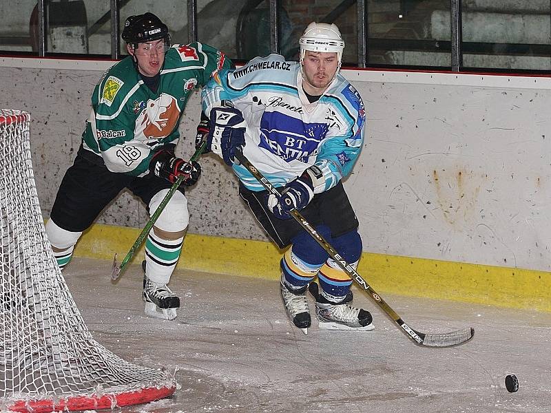 Hokejové utkání krajského přeboru mužů / HC Slavoj Český Krumlov - TJ Jiskra Humpolec 3:5.